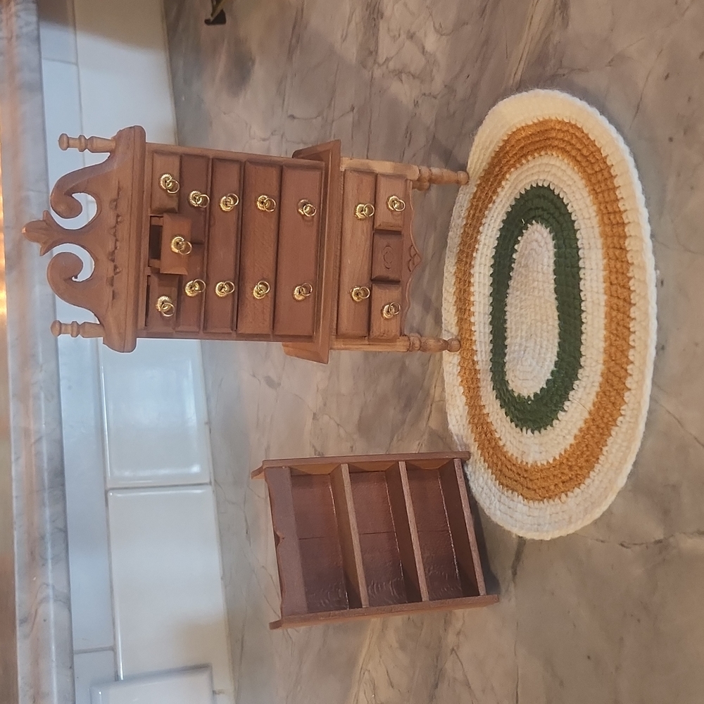 NWT dollhouse dresser and bookshelf